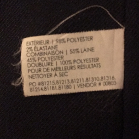 EUC 0 Club Monaco dark pink floral and grey black wool open blazer work jacket - Picture 6 of 6